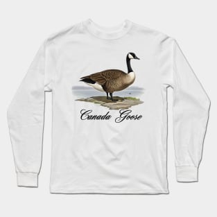 Canada Goose standing on an island Long Sleeve T-Shirt